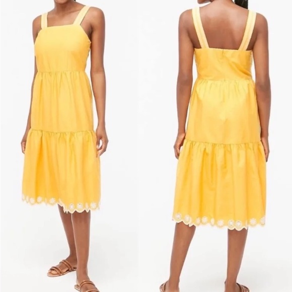 J. Crew Factory Dresses & Skirts - J.Crew NWT Yellow Dress with Eyelet Detail